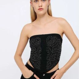 Cover Story Black Regular Fit Printed Top-picture-36