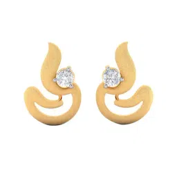 p.c. chandra jewellers BIS Hallmarked 14k Yellow Gold Stud Earrings for Women & Girls-picture-38