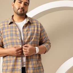 Sztori Men Plus Size Checked Casual Shirt-picture-40
