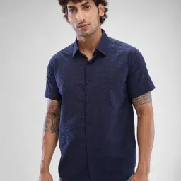 Spykar Blue Slim Fit Shirt-picture-18
