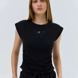Cover Story Black Cotton Fitted Top-picture-11
