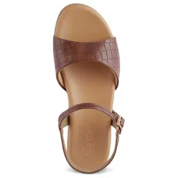 Tresmode Women's Brown Ankle Strap Sandals image 3