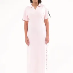 Slumber Jill Pink Cotton Comfort Fit Printed Dress-picture-25