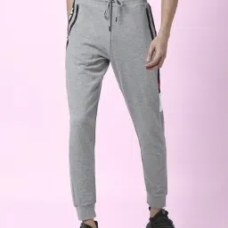 People by Pantaloons Grey Melange Regular Fit Printed Joggers-image-38
