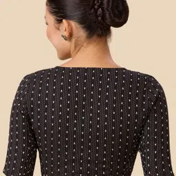 Studio Shringaar Printed Cotton Stretchable Saree Blouse image 5