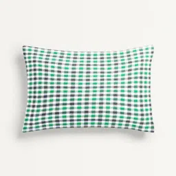 The Baby Atelier 100% Organic Checks Green Pillow Cover-picture-17