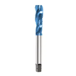 Indian Tools HSS-E Hand Tap Panther Series As Per IS 6175 - Part - II Spiral Flute TiCN Coating M8 Nominal Diameter x 1.0 mm Pitch image 2
