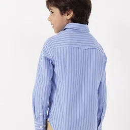 One Friday Boys Classic Vertical Striped Pure Cotton Casual Shirt image 2