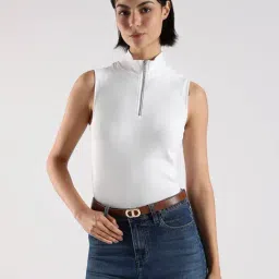 CALVIN KLEIN JEANS White Slim Fit Top-image-79