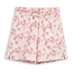 Puma Kids AOP Rose Dust Pink Cotton Printed Shorts-image-14