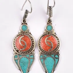 AAR Jewels Rhodium-Plated Brass Tourmaline Drop Earrings image 4