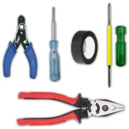 Fadman Hand Tool Kit Wire Cutter, Plier, 2 in 1 Screwdriver, Line Tester, PVC Tape-picture-18