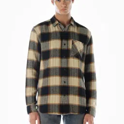 Jack & Jones Brown Cotton Regular Fit Checks Shirt-picture-40