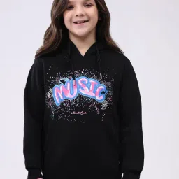 Monte Carlo Girls Black Printed Hooded Sweatshirt-image-51