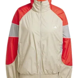 Adidas Beige Loose Fit Sports Jacket-picture-44