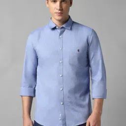 Louis Philippe Sport Light Blue Cotton Slim Fit Shirt-picture-14