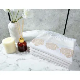 Saral Home White Cotton Hand Towel Sets Hand Towel image 2