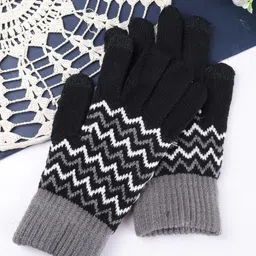 ELLIS Unisex Patterned Acrylic Touchscreen Gloves-picture-37