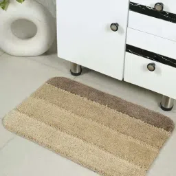 Saral Home Beige Polyester Bathmat Set of 1-picture-17