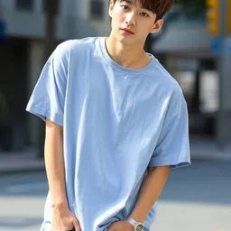 MaverIQ Men Solid Round Neck Cotton Oversized T-shirt-picture-37