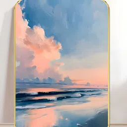 Myntra Elegant Homes Blue & Pink Abstract Printed Wall Art-image-61