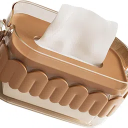 Meneflix Napkin Holder for Dining Table - Tissue Paper Stand for Kitchen, Table, Home Décor, Office, Restaurant, Tissue Dispenser Organizer for Dinner Tables, Kitchen, Bathroom (Brown) image 2