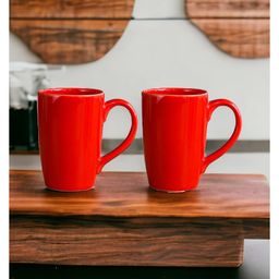 Femora Red Set of 2 Ceramic Coffee Mug (Color May Vary) - 360 ml-picture-44