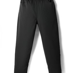 kookie kids india Kookie Kids Cotton Woven Full Length Solid Colour Lounge Pant - Black-picture-8