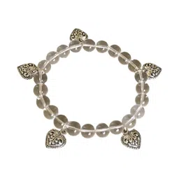 Gems Guru Unisex Cream Metal Crystals Bracelet-picture-26