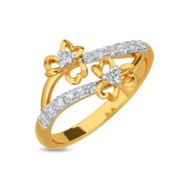 Kisna Diamond & Gold Jewellery Ruli For Her 14k (585) Diamond & Gold Ring For Women-picture-22