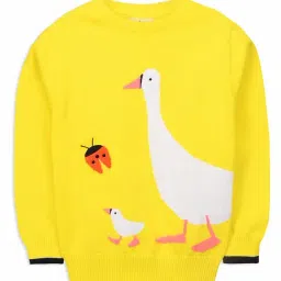 Cherry Crumble By Nitt Hyman Kids Yellow Applique Sweater-picture-31