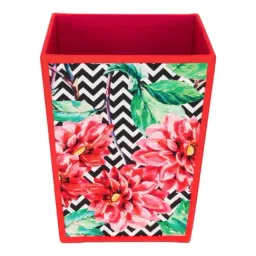 SEJ by Nisha Gupta Red Wooden Open Dry Bin - 11.5 Litres image 3