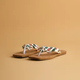 Eridani Women's Adler White Thong Sandals image 3