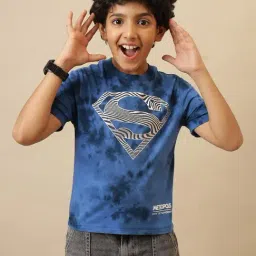 Kidsville Boys Blue Cotton Printed T-Shirt-picture-30