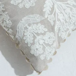 Westside Home Beige Butta Motif Cushion Cover image 3