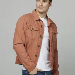 celio celio* Brown Cotton Regular Fit Jacket-picture-31
