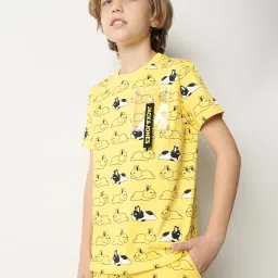 Jack & Jones Junior Yellow Printed T-Shirt image 3