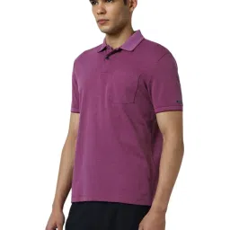 Van Heusen Purple Regular Fit Polo T-Shirt image 3