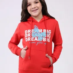 Monte Carlo Girls Red Printed Hooded Sweatshirt-image-98