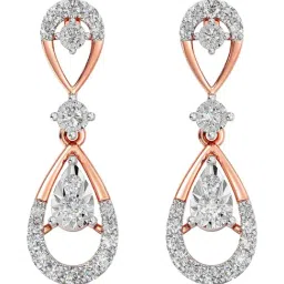 Joyalukkas 18k Gold & Diamond Dewdrop Sparkle Earrings image 3