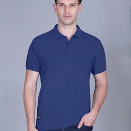 MOUNTAIN COLOURS Men Solid Polo Collar T-shirt-picture-29