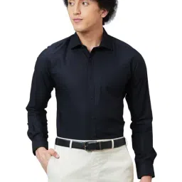 Park Avenue Black Slim Fit Shirt-image-44