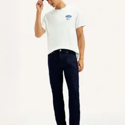 Levi's Men's 512 Dark Blue Slim Tapered Fit Mid Rise Jeans image 4