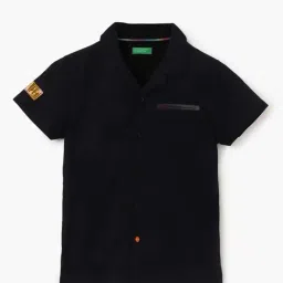 United Colors of Benetton Kids Black Cotton Printed Shirt-picture-31