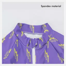 Little Surprise Box Kids Purple Printed Full Sleeves Top Set image 3