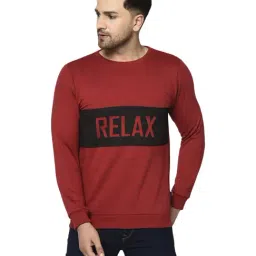 Rigo Maroon Regular Fit Printed Sweatshirt-image-32