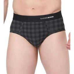 UnderJeans by Spykar Grey Check Briefs-picture-7
