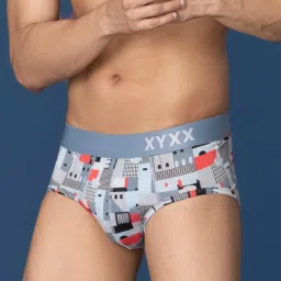 XYXX Skyline Blue Slim Fit Printed Briefs image 3