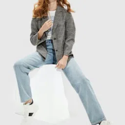 American Eagle Outfitters Grey Checks Jackets-picture-38