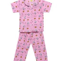 The Magic Wand Kids Pink Printed Shirt with Pyjamas-picture-19